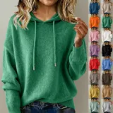 Damen Sweatshirt Pullover Oberteil Langarmshirt Hoodie Winter Knitted Sweater – Bild 3
