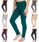 Kinder Mädchen Lange Leggings Leggins aus Baumwolle Blickdicht Sport MS10-225 – Bild 4