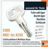 Ersatzschlüssel Schlüssel passend für Thule Dachbox Fahrradträger etc. N001-N250 – Bild 1