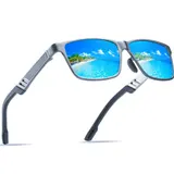 Aluminium Herren HD Sonnenbrille Polarisiert Sport Carbon UV400 Verspiegelt Matt – Bild 16