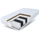 Matratze 160x200 HOME MAX Taschenfederkern H3 H4 7 Zonen Kokos 24 cm Kaltschaum – Bild 1
