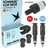 Schwalbe Fahrrad Clik Valve SCV System (SV) Französisch Set (2St) + Adapter AV – Bild 1