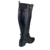 Damen Stiefel Boots Winterstiefel Gefüttert Blockabsatz Profilsohle Leder-Optik – Bild 3