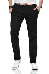 Maurelio Modriano Herren Designer Chino Stoff Hose Stretch Regular Slim MM015 – Bild 1