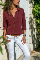 Damen Basic Sommer T-Shirt Kurzarm Hemd Bluse Freizeit Oberteile Tunika Tops Tee – Bild 6