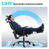 Ergonomischer Bürostuhl mit Netzstoff, Lendenstütze, verstellbare Kopfstütze – Bild 6