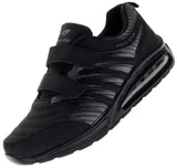 Herren Damen Sportschuhe Turnschuhe Laufschuhe Sneaker Klettverschluss Schwarz – Bild 6