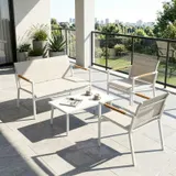 Outsunny Gartenmöbel Set Sitzgruppe für 4 Personen Atmungsaktiv Gartenlounge – Bild 10