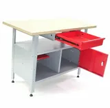 Werkbank Werktisch Schubladen Montagewerkbank Schubladenschrank Tisch Holzplatte – Bild 2