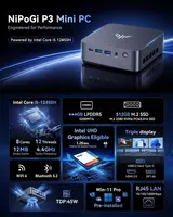NIPOGI 4K Mini PC Intel i5 12450H 24GB LPDDR5 512GB SSD WIFI6 BT Windows 11 Pro – Bild 2