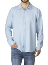 riverso Leinenhemd Herren RIVFabio Regular Fit Freizeithemd Langarm Leinen Hemd – Bild 1