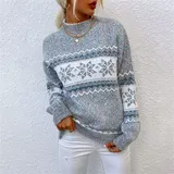 Damen Pullover Strickpullover Pulli Halbhoher Hals Sweater Langarm Oberteile – Bild 1
