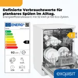 Exquisit PLUS Geschirrspüler 60 cm, 12 Maßgedecke, 11 Liter, GSP6312-030D weiss – Bild 2
