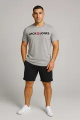 JACK & JONES Herren-T-Shirt mit Corp-Logo, 3er-Pack – Bild 3