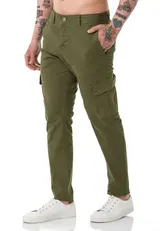 Redbridge Herren Chino Cargo Hose Denim Pants Jeans Basic Freizeithose Taschen – Bild 1