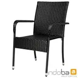 Garten Stühle Polyrattan Gartensessel stapelbar Terrasse Balkonstuhl Stapelstuhl – Bild 5