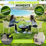 tillvex® Gartenstühle Stapelbar Gartenstuhl Wetterfest Gartenmöbel Set Balkon – Bild 7