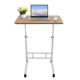 Computertisch mit Rollen Laptoptisch Höhenverstellbar Schreibtisch-Beistelltisch – Bild 7