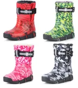 LADEHEID Gefütterte Schneeschuhe Kinder Jungen Mädchen Stiefel PVC 21-35 – Bild 3