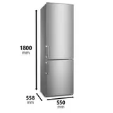 PKM Kühl Gefrierkombination Inox Look Kühlschrank 180cm LED 269 Liter Kombi NEU – Bild 8