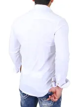Hemd Herren Slim Fit Business Freizeit Hochzeit Shirt Hemden Langarm RS-7205 – Bild 8