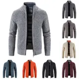 Strickjacken Herren Trachtenjacke Reißverschluss Gestrickt Cardigan Wintermantel – Bild 14