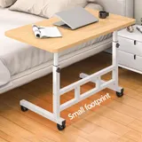 Computertisch mit Rollen Laptoptisch Höhenverstellbar Schreibtisch-Beistelltisch – Bild 5