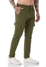 Redbridge Herren Chino Cargo Hose Denim Pants Jeans Basic Freizeithose Taschen – Bild 3