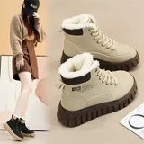 Damen Winter Schneeschuhe Warm Stiefel Flache Boots Stiefeletten Winter Schuhe – Bild 12