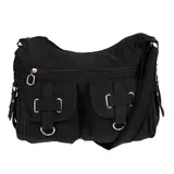 Damenhandtasche Schultertasche Tasche Umhängetasche Canvas Shopper Crossover Bag – Bild 1