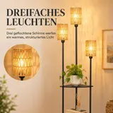 Stehlampe Wohnzimmer mit 3 Ablagen, 3-Flammige Stehleuchte mit E27-Fassung – Bild 5