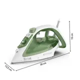 FV5781 Easygliss Eco Dampfbügeleisen grün/weiß, 2800 W, 260 g/min Dampfstoß, 50 g/min Dampfproduktion, Durilium-Bügelsohle mit Actif-Linien – Bild 3