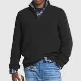 Herren Strickpullover Warm Pullover Sweater Half Zip-Herrenpullover Stehkragen – Bild 12