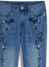 Damen Strech Jeans blue bleeched Stickerei Slim Fit Umschlag 36 bis 54 neu 72315 – Bild 11