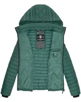 Marikoo Samtpfote Damen Jacke Steppjacke Frühling Übergangsjacke gesteppt Kapuze – Bild 6