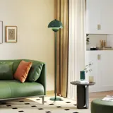 HOMCOM Stehlampe Wohnzimmer Stehleuchte mit rundem Schirm, Fußschalter Grün – Bild 9