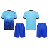 Jungen T-Shirt- Und Shorts-Set Ausbildung Sport Trainingsset Fußballkostüm – Bild 4