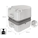 24L Campingtoilette Chemietoilette Tragbar WC Mobile Camping Reise MAX. 150 kg – Bild 4