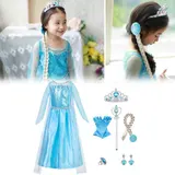 Karneval Kinder Eiskönigin Prinzessin Elsa Cosplay Kleid Party Mädchen Kostüme – Bild 8