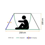 Pop Up Zelt Camping Quicki für 2 Personen Wurfzelt wasserabweisend CampFeuer – Bild 4