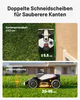Mammotion LUBA Mini 2 AWD 1500 Mähroboter ohne Kabel bis 1500m² 80% Steigung APP – Bild 7