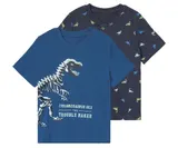 lupilu Jungen T-Shirt 2er Set DINO Sommer Baumwolle - versch. Farben / Motive – Bild 1