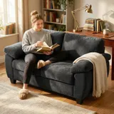 HOMCOM Sofa 2 Sitzer 156 cm Chenille Couch mit breiten gepolsterten Armlehnen – Bild 8