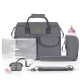 LCP Große Wickeltasche Baby Kinderwagentasche Windeltasche Henkel + Schultergurt – Bild 1