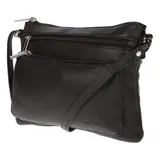 Kleine echt Leder Damen Umhängetasche Schultertasche Tasche Handtasche Schwarz – Bild 2