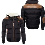 Geographical Norway Designer Herren Jacke Winterjacke Stepp Parka Schwarz Blau – Bild 7