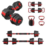 Hantel Set Kurzhantel Langhantel Gewichte Hantelset Fitness Krafttraining – Bild 3