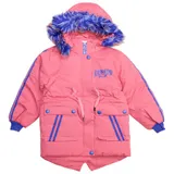 Kinder Mädchen Winterjacke Mantel Kapuze mit Kunstfell Reißverschluss Warm  – Bild 1
