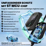 Mobile Wallbox 11kW 8m Typ 2 6–16 A 3-Phasig Ladekabel CEE 16A auf Typ 2 – Bild 7