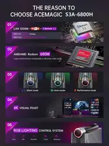 【98% Neue】4K Gaming PC AMD Ryzen 9 6900HX 16GB DDR4 1TB SSD Wifi6 Windows 11 PRO – Bild 7
